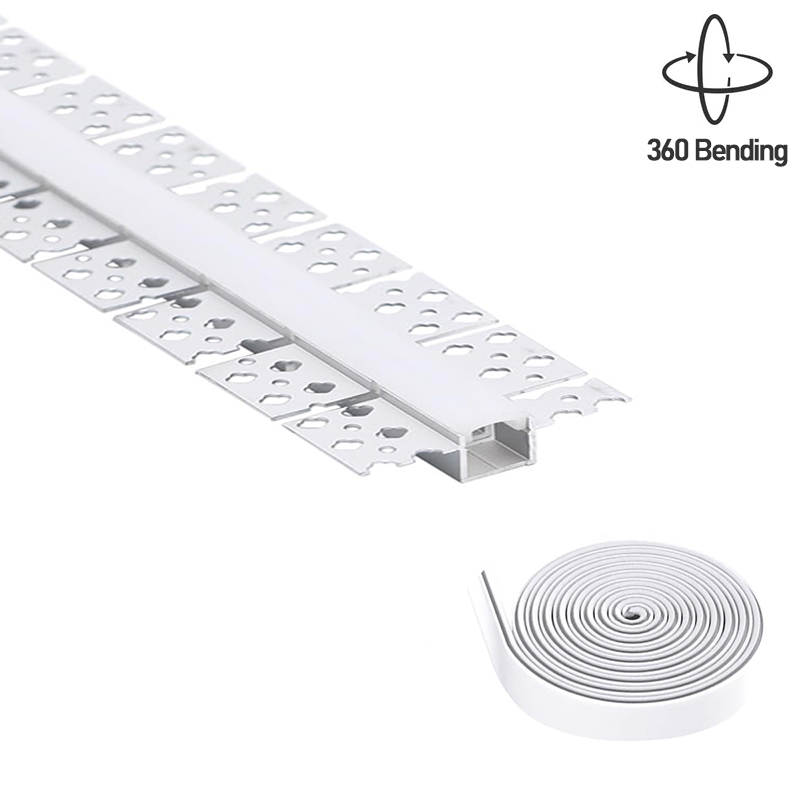 20mm Light 360 Bend Super Flexible Aluminum LED Strip Rail Plaster In Profile 20mm Light 360 Bend Super Flexible Aluminum LED Strip Rail Plaster In Profile